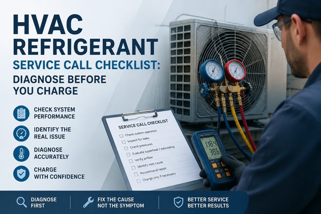 HVAC Refrigerant Service Call Checklist: Diagnose Before You Charge