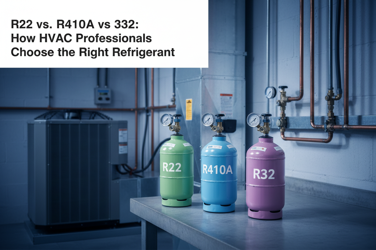 R22 vs. R410A vs. R32: How HVAC Professionals Choose the Right Refrigerant